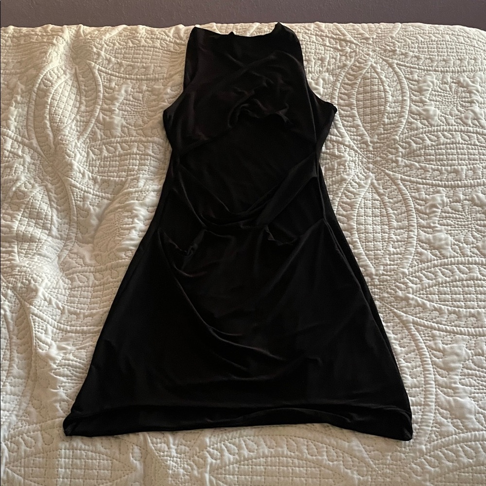 PrettyLittleThing Black Cut-Out Mini Dress - Picture 3 of 5